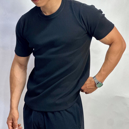 Ribbed Sleeveless T-Shirt